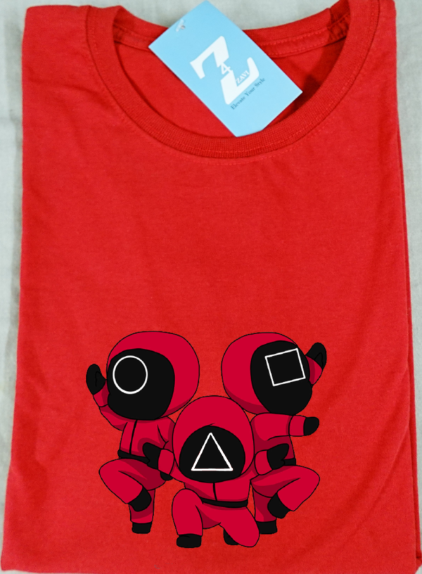 Squid Game Half Sleeve T Shirt Red
